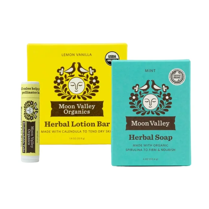 Moon Valley Organics Holiday Mint Soap Collection (Blue) (3 piece) #10088551