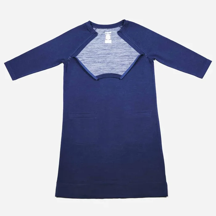 Narrative Apparel DRESS, KNIT DBL-ZIP 3/4SLEEVE BRIGHT NAVY WMNS LG D/S – WDBDZ0424