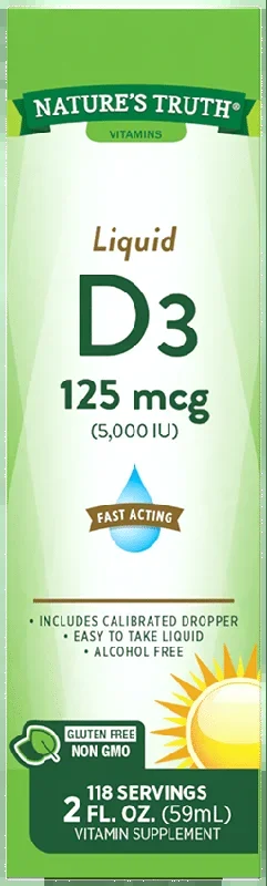Nature’s Truth Vitamina D Líquido 5000 IU 2oz