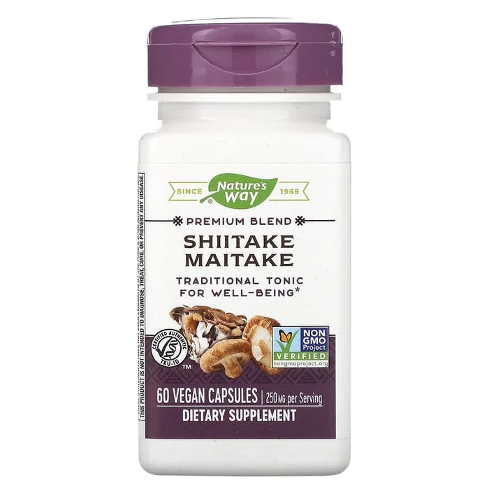 Nature’s Way Shiitake Maitake Cápsulas vegetarianas 60ct