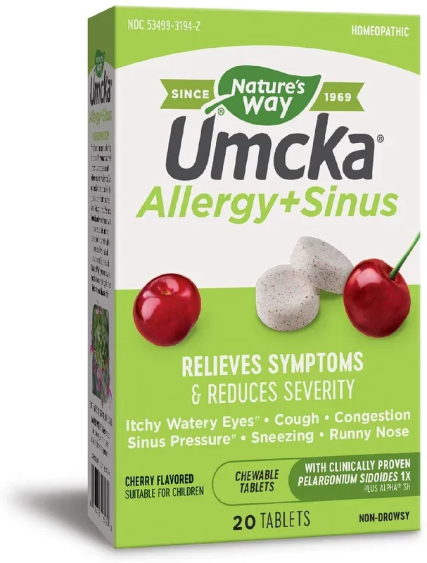 Nature’s Way Umcka Allergy and Sinus Chewable Tablets
