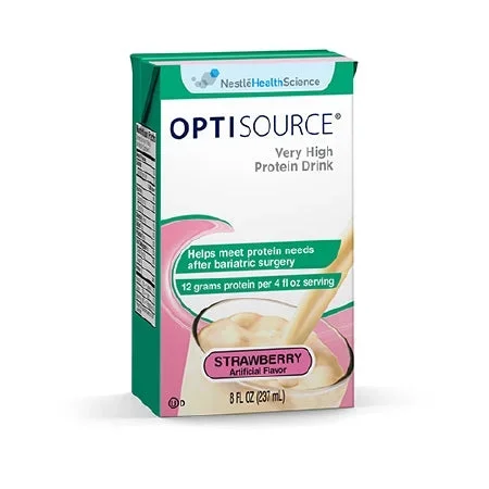 Nestle Healthcare Nutrition Optisource Oral Supplement Strawberry Flavor 8 oz. Carton Ready to Use – 43900174815