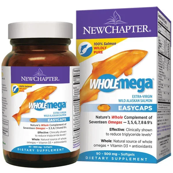 New Chapter Wholemega 500mg Whole Fish Oil Tiny Caps (90 count) #31719