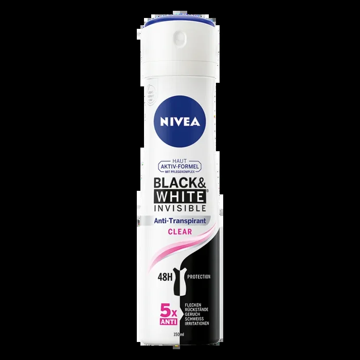 Nivea Women’s Spray B & W Invisible Clear Anti-Perspirant Deodorant (150 ml) #10067862