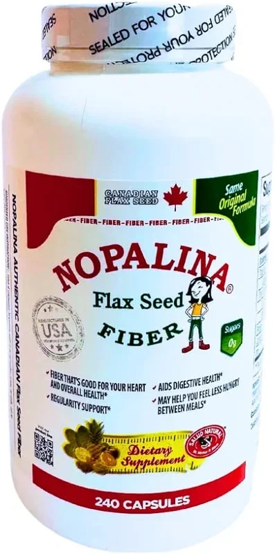 Nopalina fibra de semilla de lino 240 cápsulas