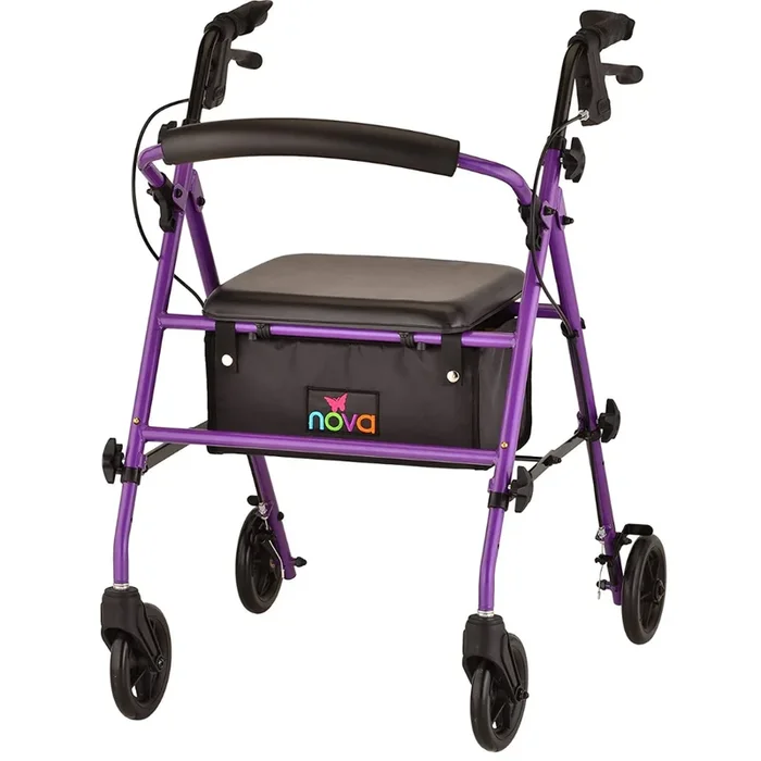 Nova Medical 4205 Journey Steel Rollator – Lightweight & Portable