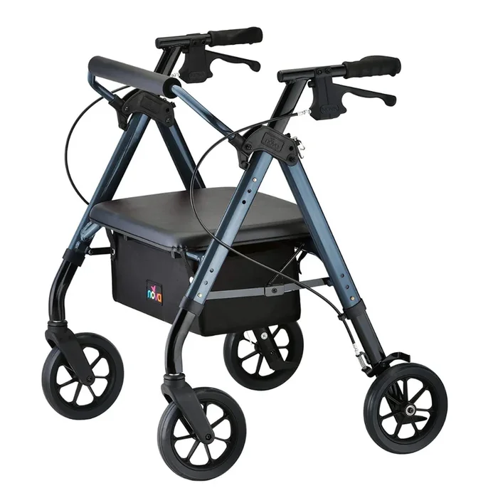 Nova Medical 4289 Star HD Bariatric Rollator Walker with Extra Wide Padded Seat