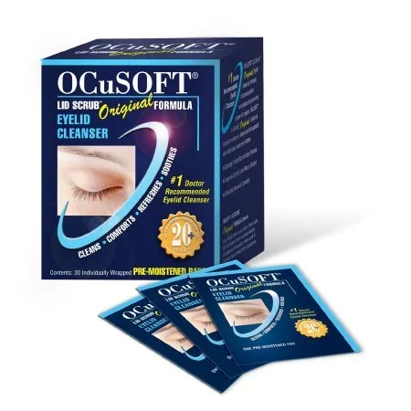 Ocusoft OCuSOFT Lid Scrub Eyelid Cleanser 30 per Box Wipe – 54799030190