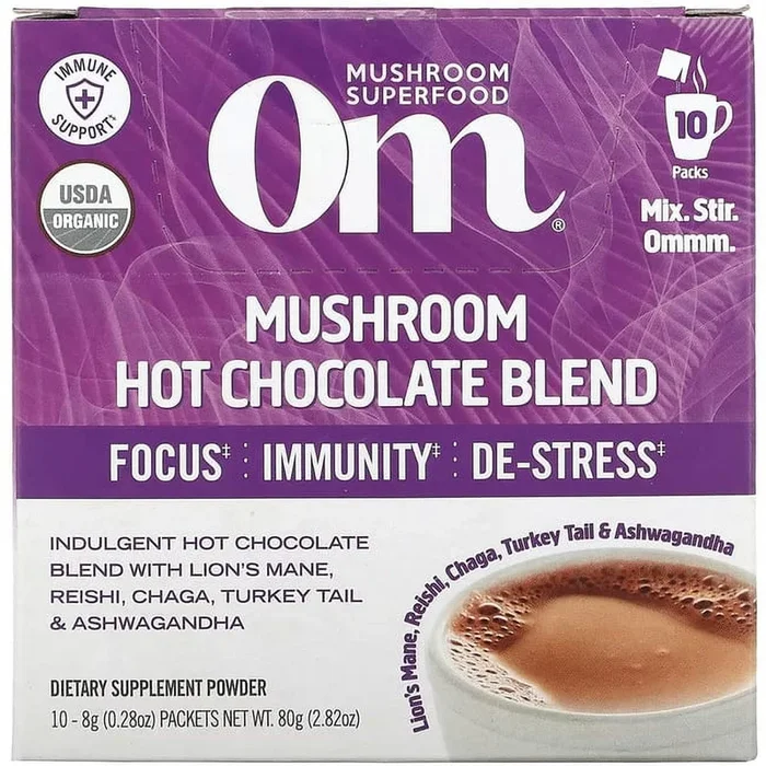 Om Mushroom Hot Chocolate Blend Packs 10ct