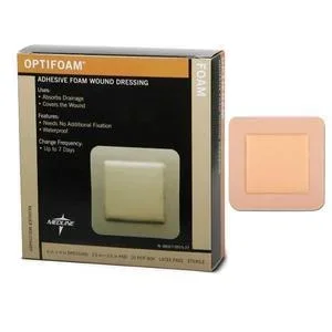 Optifoam Adhesive Foam Dressing 4″ x 4″