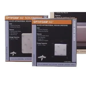 Optifoam Ag Foam Dressing with Ionic silver 4″ x 4″