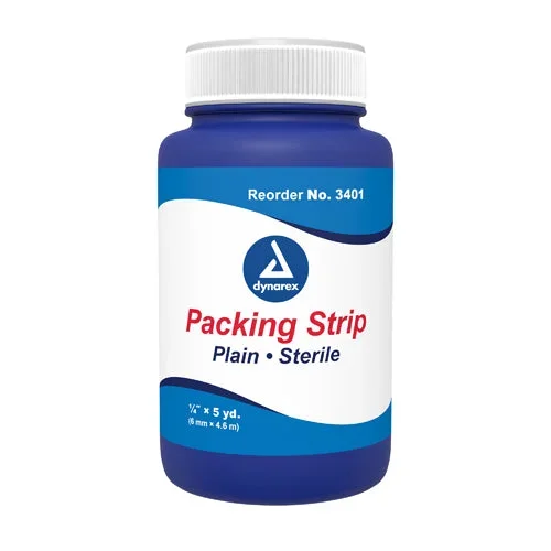 Packing Strips Plain Gauze 1/4 x 5 Yards (each)
