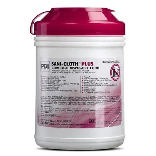 PDI Sani-Cloth Plus Germicidal Disposable Cloth Large Canister 160 Count