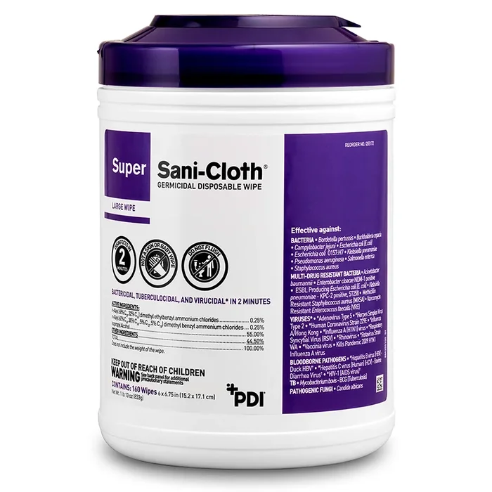 PDI Super Sani-Cloth Germicidal Disposable Wipe X-Large 65 Count