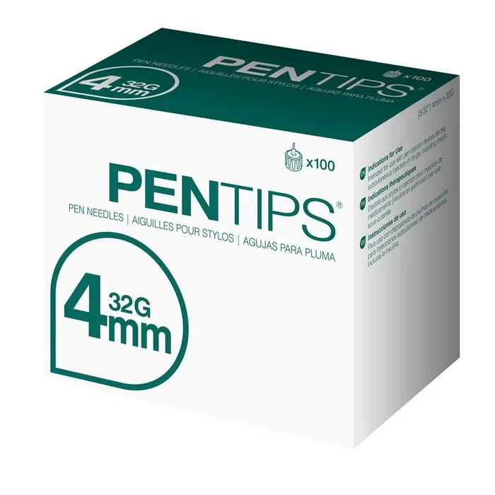Pentips Pen Needle 32G x 4 mm (100 count)