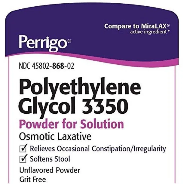 Perrigo Polyethylene Glycol 3350 Laxative Powder, 4.1 oz