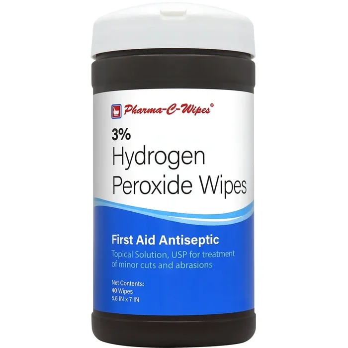Pharma-C-Wipes 3% Hydrogen Peroxide First Aid Wipe