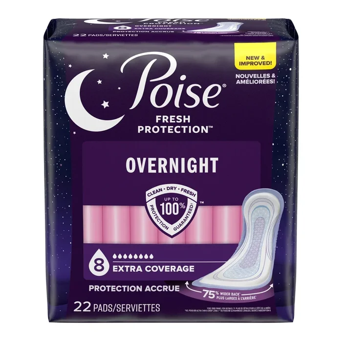 Poise Extra Coverage Pad, Fresh Protection, Long