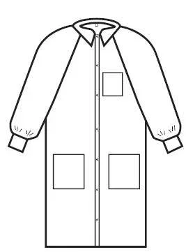 Precept Medical Products Lab Coat White 3X-Large Long Sleeves Knee Length – 1222XXXL