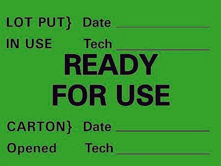 Precision Dynamics TimeMed Pre-Printed Label Timemed Communication Fill In Ready For Use, Lot Put In Use – Date, Tech, Carton Opened -Date, Tech Green 1-1/2 X 2 Inch – ACA-3