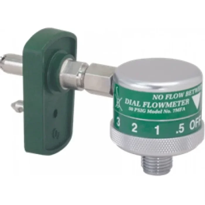 Precision Medical Oxygen Flowmeter Dial 0 – 25 LPM Chemetron Adapter