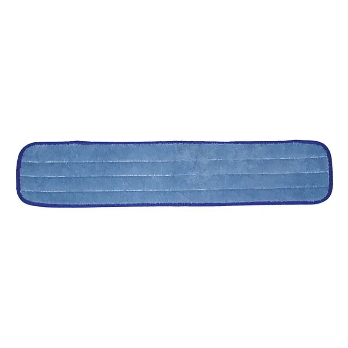 Pro Advantage Blue Microfiber Wet Mop Pad, 5″ X 18″, Red Binding