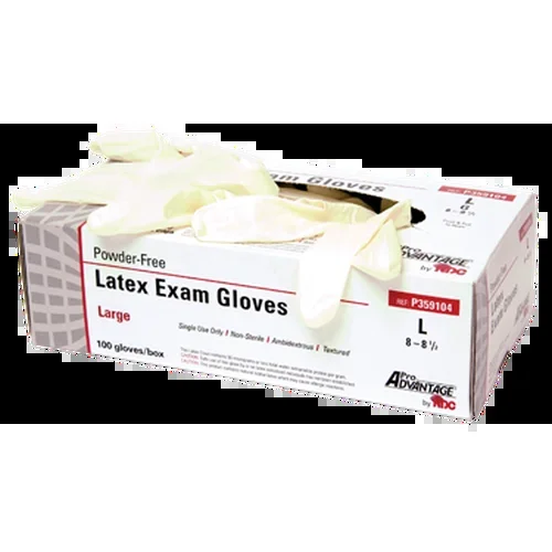 Pro Advantage Latex Exam Gloves, X-Small, 100/bx