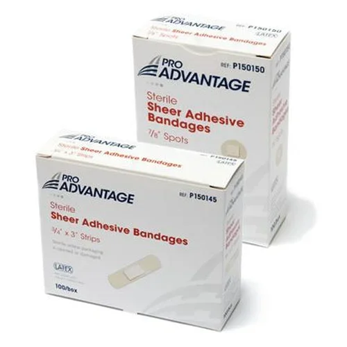 Pro Advantage Sheer Adhesive Bandages Strips 2″ X 4″