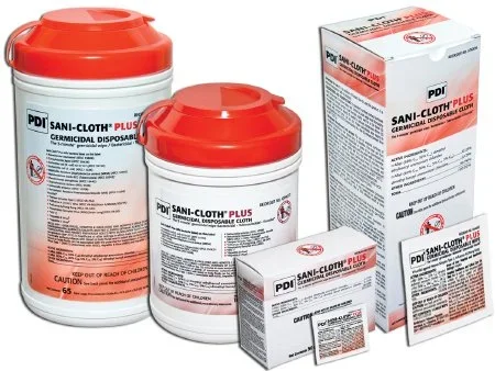 Professional Disposables Surface Disinfectant Cleaner Sani-Cloth Plus Germicidal Wipe Canister Disposable Alcohol Scent