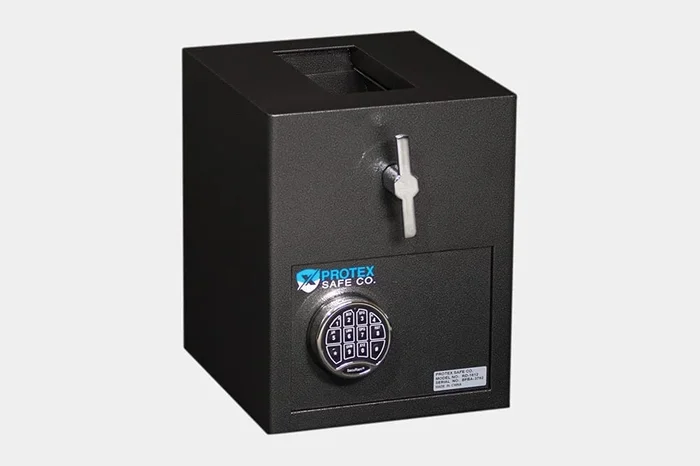 Protex Mini Rotary Hopper Depository Safe with Drop Slot and Electronic Keypad RD-1612
