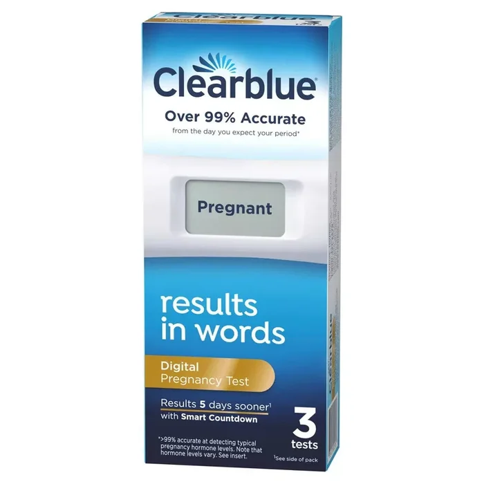 Prueba de embarazo digital ClearBlue con cuenta cuenta con Smart, 3 recuento