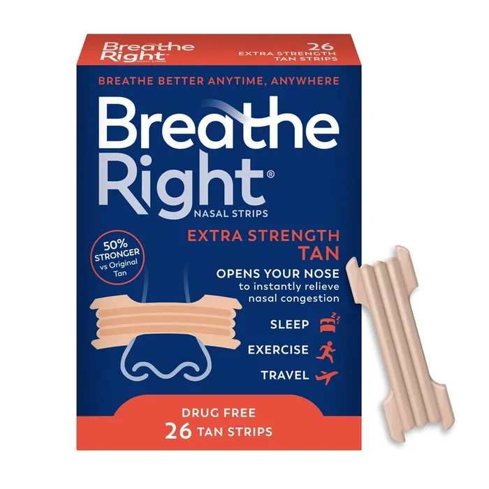 Respira a la derecha Strips nasal de fuerza extra Tan 26 Ct