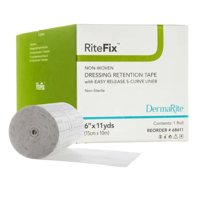 RiteFix Non-Woven Dressing Retention Tape, 6″ x 11 yds