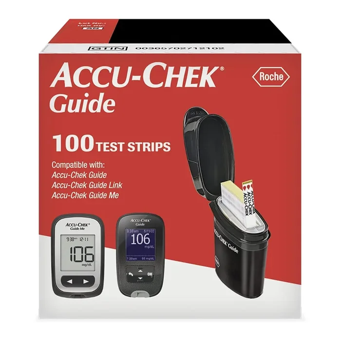 Roche Accu-Chek® Guide Blood Glucose Test Strip, 100 Count