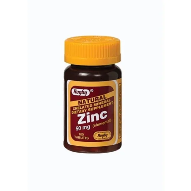 Rugby zinc quelado mineral 50mg tabletas