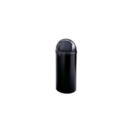 Saalfeld Redistribution Marshal Classic Trash Can 15 gal. Round Brown Thermoset Polyester Push Open – FG816088BRN