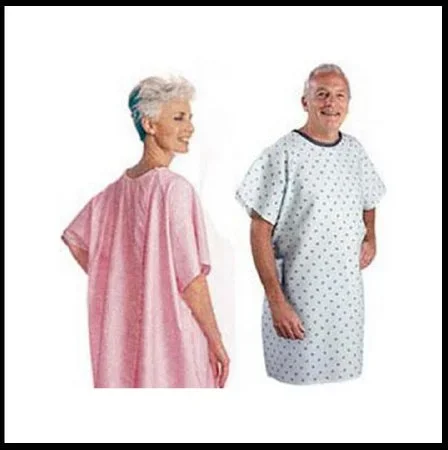 Salk Inc Snap Wrap Patient Exam Gown One Size Fits Most Unisex Pink – 500P