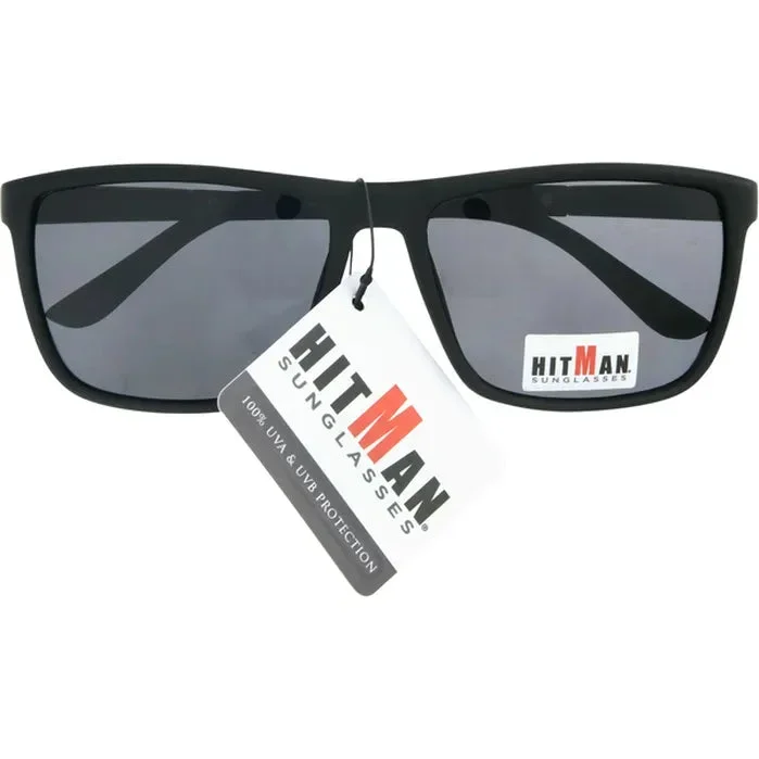 Sav Hitman Rub Square Black Sunglasses Hm07