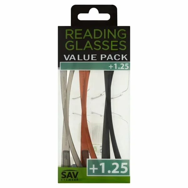 Sav Value Pack Reading Glasses Jr3P +1.25