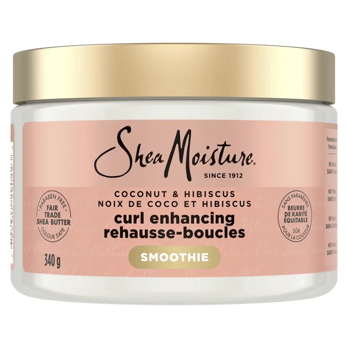 SheaMoisture Curl Enhancing Smoothie deep conditioning Coconut & Hibiscus hair treatment with Silk Protein & Neem Oil 340g