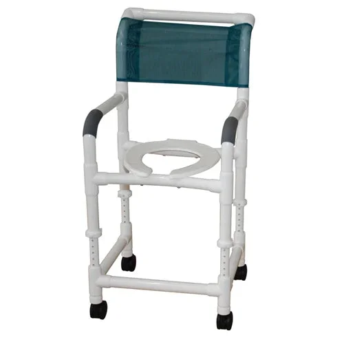Shower Chair Adj Height 18 w/3 Casters (118-3-ADJ)