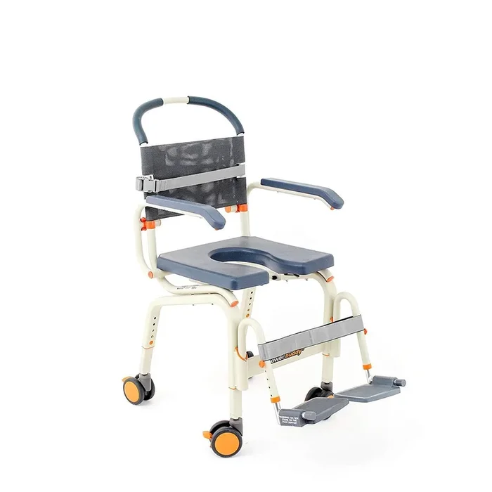 ShowerBuddy Roll-In Buddy Lite Transport Shower Chair with Commode Opening