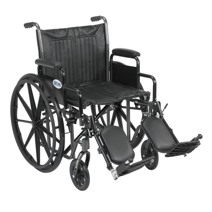 Silver Sport 2 Wheelchair, Detachable Desk Arms, Elevating Leg Rests, 20″ Seat