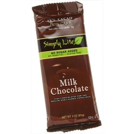 Simply Lite Milk Chocolate Bar, sin azúcar agregado, 3 oz