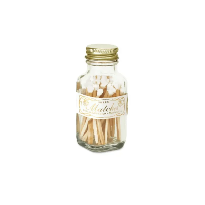 Skeem Design Vintage White Mini Match Bottle (40 count) #10086431