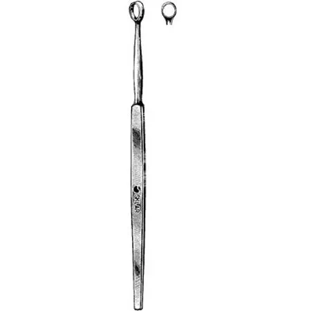 Sklar Sklar Dermal Curette Fox 5-1/2 Inch Length Single-ended Solid Flat Handle 3 mm Tip Straight Fenestrated Round Tip – 817566
