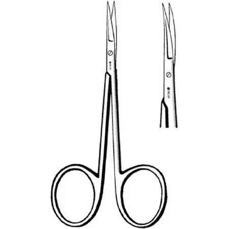 Sklar Sklar Iris Scissors Bonn 3-1/2 Inch Length OR Grade Stainless Steel NonSterile Finger Ring Handle Curved Sharp/Sharp – 64-2036