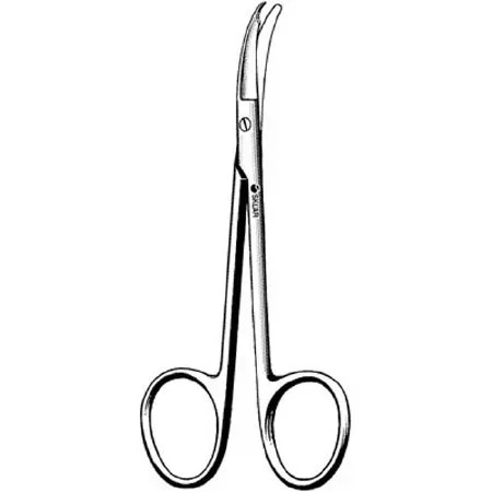 Sklar Sklarlite XD Suture Scissors Shortbent 3-1/2 Inch Length OR Grade Stainless Steel Finger Ring Handle Curved Sharp/Blunt – 23-1196