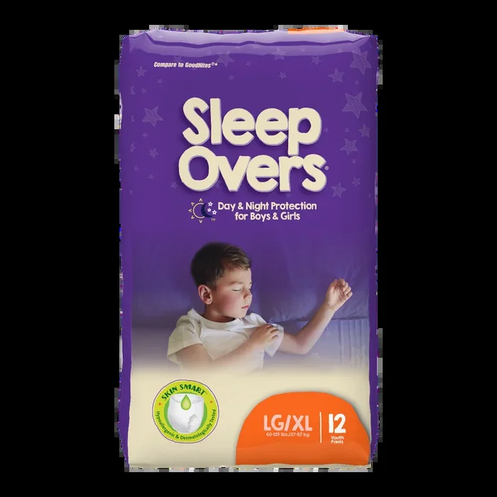 SleepOvers Large/X-Large, 65 – 125 lbs, Pack of 12