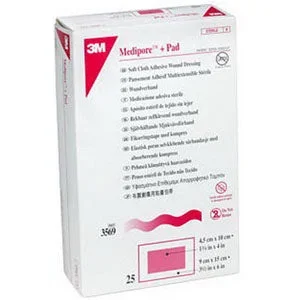 Soft Cloth Adhesive Wound Dressing, 2″ x 2-3/4″